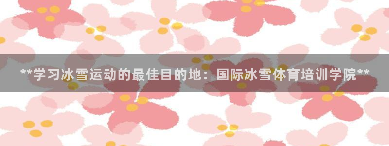 耀世集团董事长：**学习冰雪运动的最佳目的地：国际冰