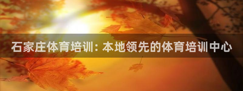 耀世平台推 411o31 耀世：石家庄体育培训: 本地领先的